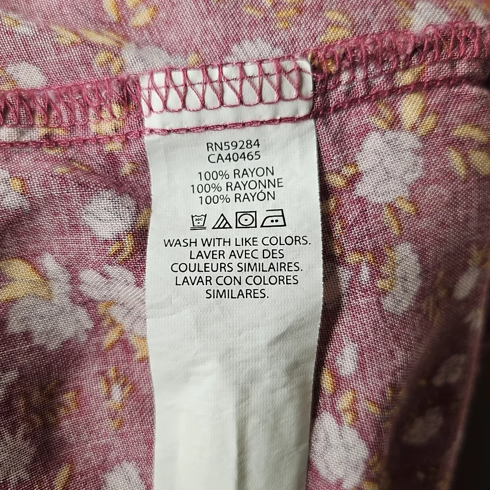 Girls Sundress Floral Pink Tiered Size 16 Boho Summer Dress Adjustable Straps - Picture 12 of 15